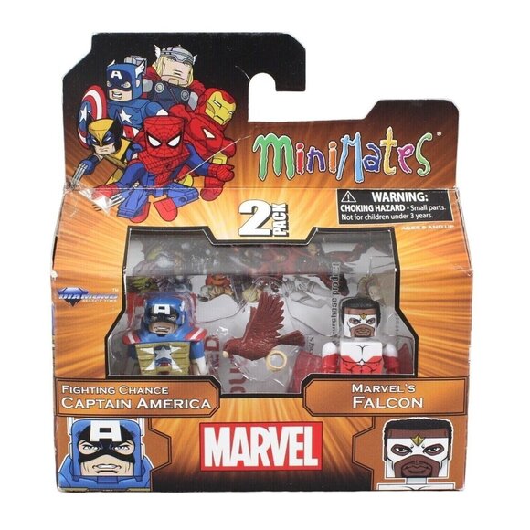 Diamond Select Fighting Chance Captain America Marvels Falcon Minimates Collect - Picture 1 of 16
